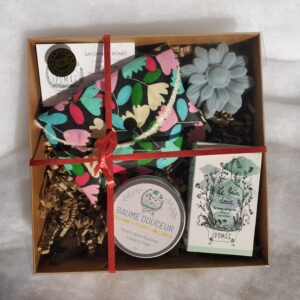Coffret de Noël - Savons, Baume Douceur & pochette